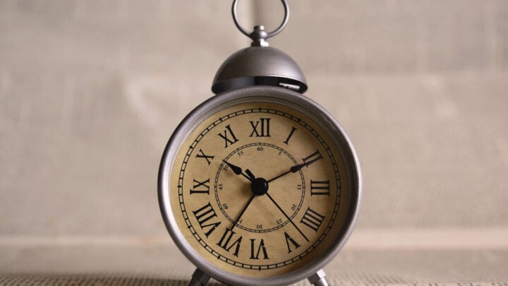 image shows a clock